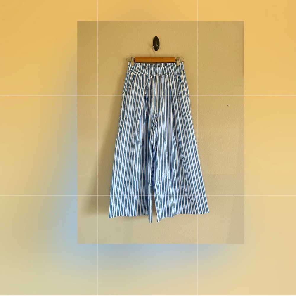 Addison Bay Sound blue and white Striped Relaxed Fit Pant - Size XS New - Picture 5 of 7